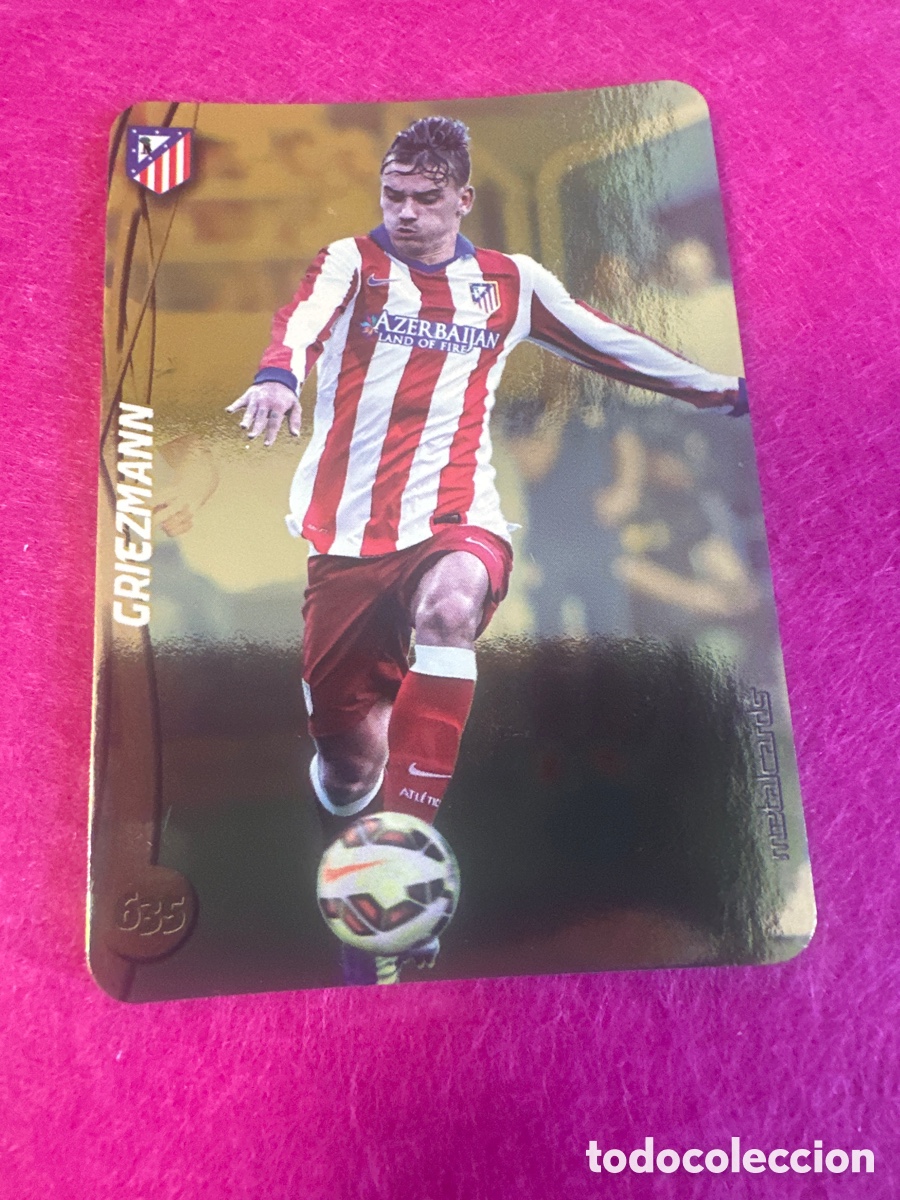Cartes &agrave; collectionner de Football: 635 GRIEZMANN (AT.MADRID) TOP VERSI&Oacute;N BRILLO DORADO MUNDICROMO 2015 14 15 METALCARD