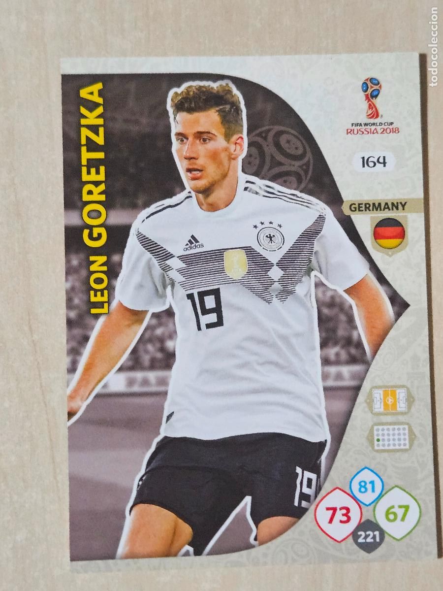 Cromos de F&uacute;tbol: N&ordm; 164 GORETZKA - ADRENALYN 2018 MUNDIAL RUSIA - CROMO FICHA - ALEMANIA