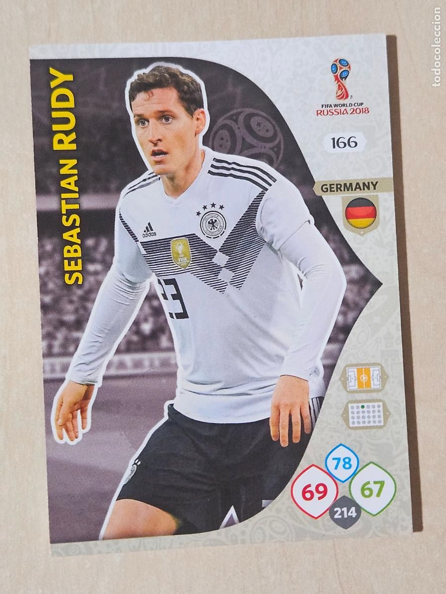 Cromos de F&uacute;tbol: N&ordm; 166 SEBASTIAN RUDY - ADRENALYN 2018 MUNDIAL RUSIA - CROMO FICHA - ALEMANIA