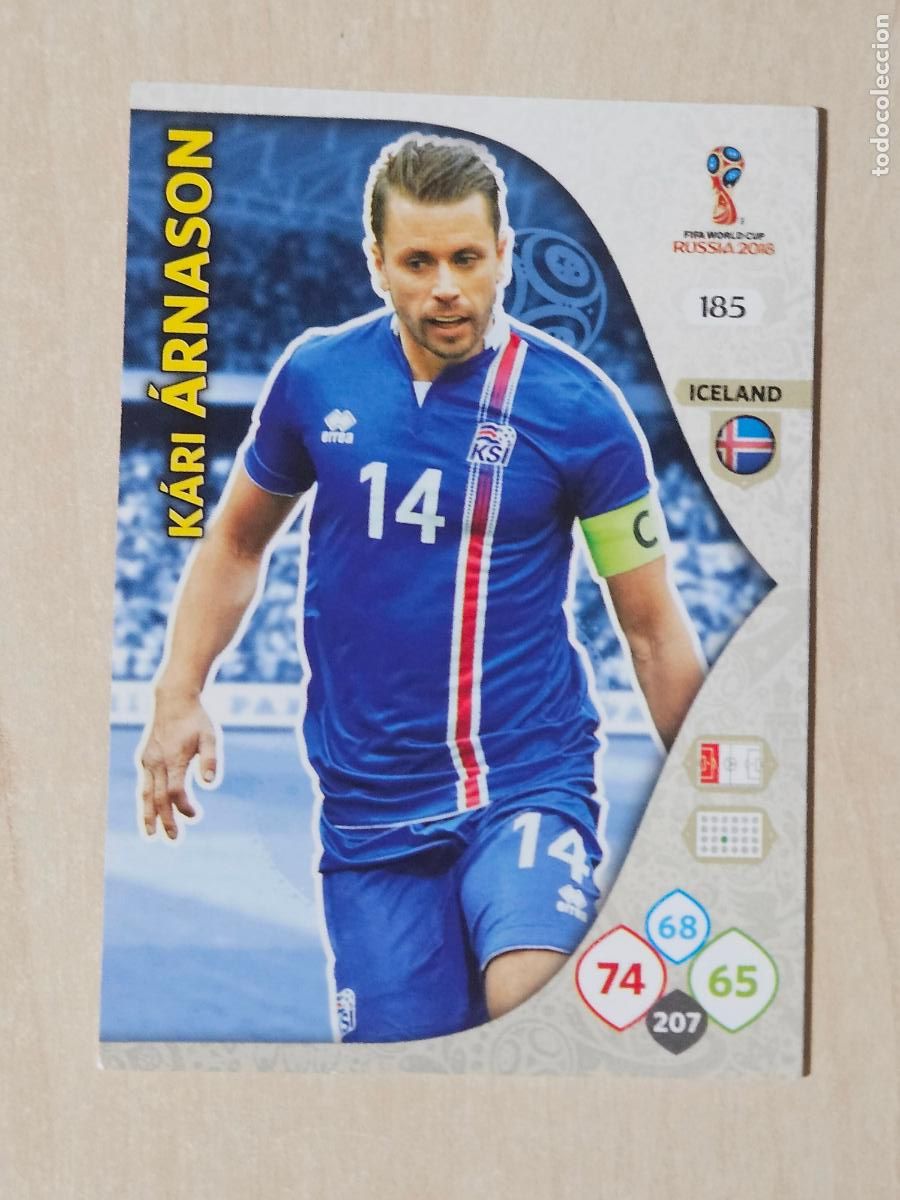 Cromos de F&uacute;tbol: N&ordm; 185 KARI ARNASON - ADRENALYN 2018 MUNDIAL RUSIA - CROMO FICHA - ISLANDIA