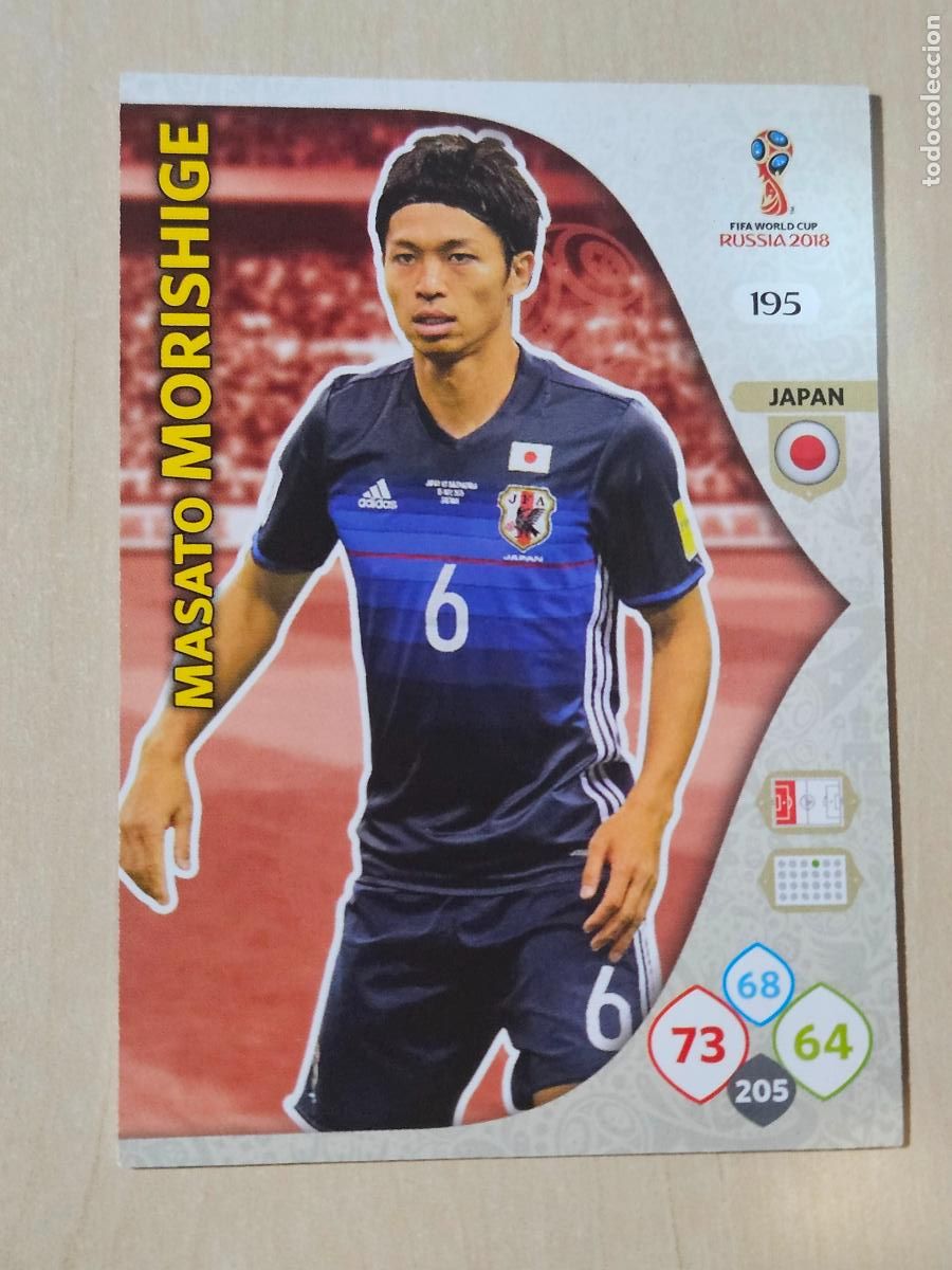 Cromos de F&uacute;tbol: N&ordm; 195 MORISHIGE - ADRENALYN 2018 MUNDIAL RUSIA - CROMO FICHA - JAPON