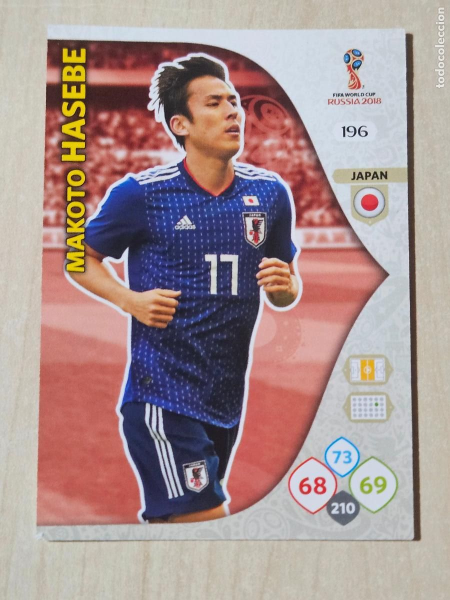 Cromos de F&uacute;tbol: N&ordm; 196 HASEBE - ADRENALYN 2018 MUNDIAL RUSIA - CROMO FICHA - JAPON