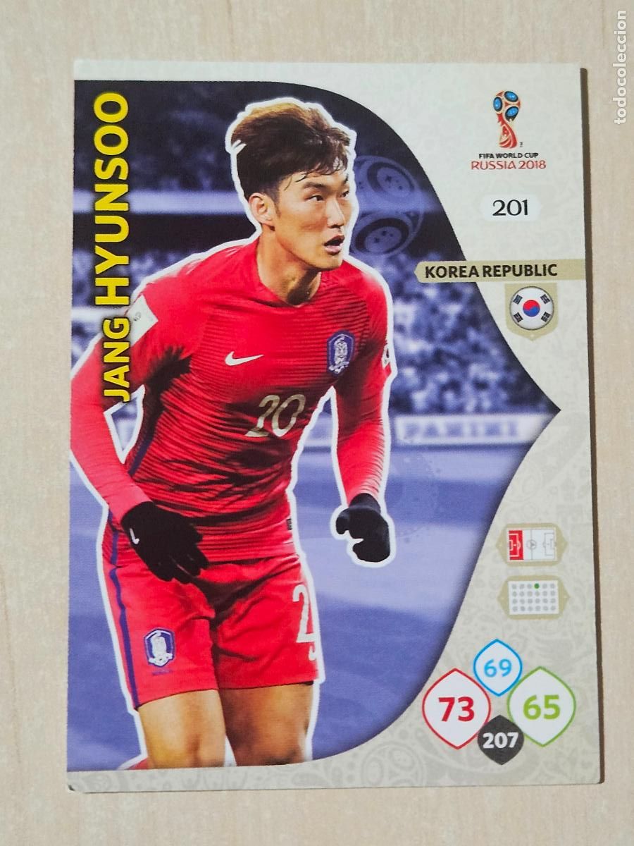 Cromos de F&uacute;tbol: N&ordm; 201 JANG HYUNSOO - ADRENALYN 2018 MUNDIAL RUSIA - CROMO FICHA - REPUBLICA DE KOREA