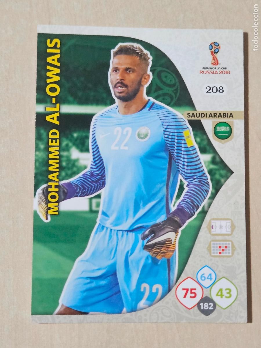 Cromos de F&uacute;tbol: N&ordm; 208 AL-OWAIS - ADRENALYN 2018 MUNDIAL RUSIA - CROMO FICHA - ARABIA SAUDI