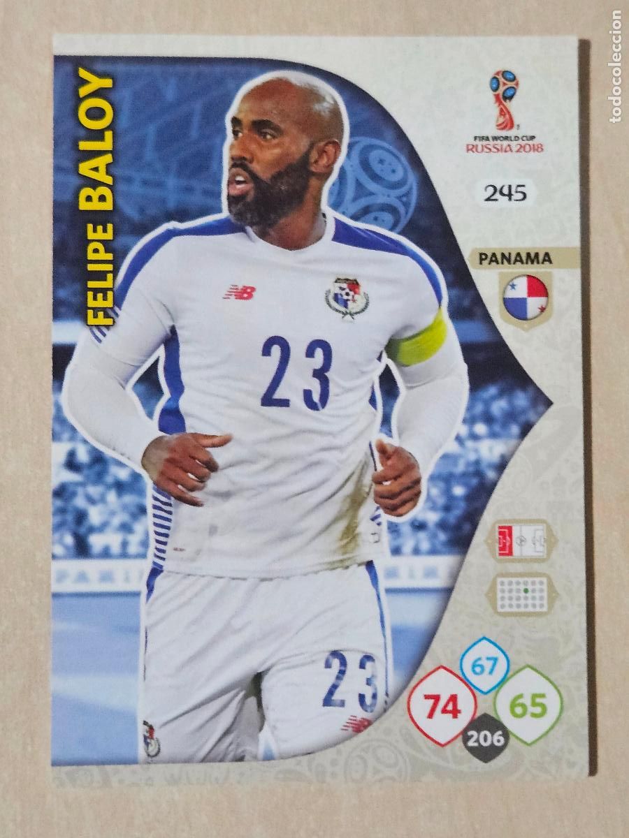 Cromos de F&uacute;tbol: N&ordm; 245 FELIPE BALOY - ADRENALYN 2018 MUNDIAL RUSIA - CROMO FICHA - PANAMA