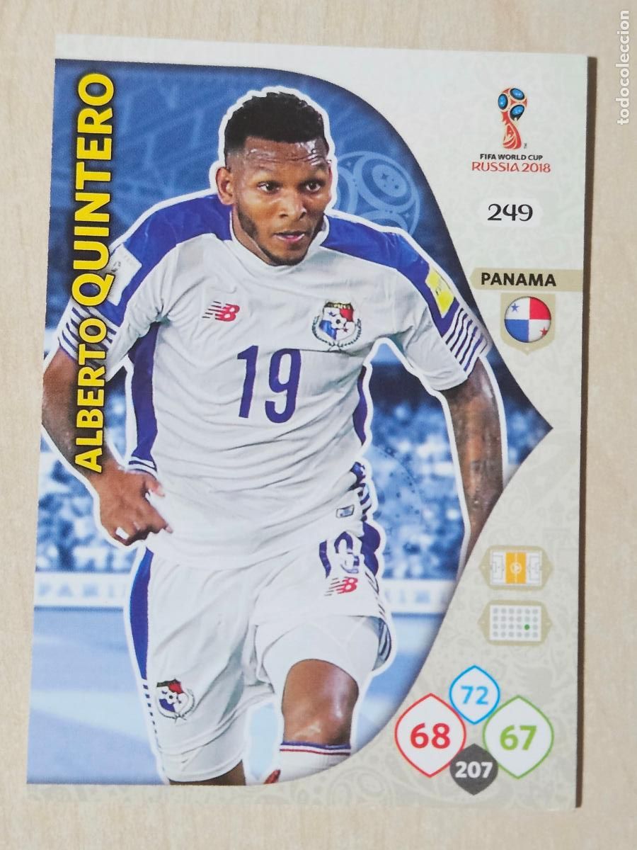 Cromos de F&uacute;tbol: N&ordm; 249 QUINTERO - ADRENALYN 2018 MUNDIAL RUSIA - CROMO FICHA - PANAMA