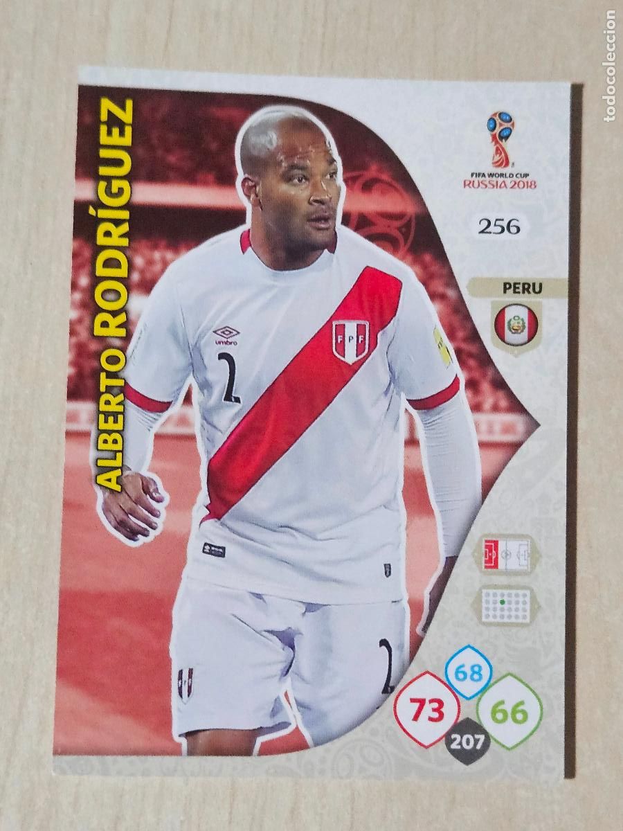 Cromos de F&uacute;tbol: N&ordm; 256 ALBERTO RODRIGUEZ - ADRENALYN 2018 MUNDIAL RUSIA - CROMO FICHA - PERU