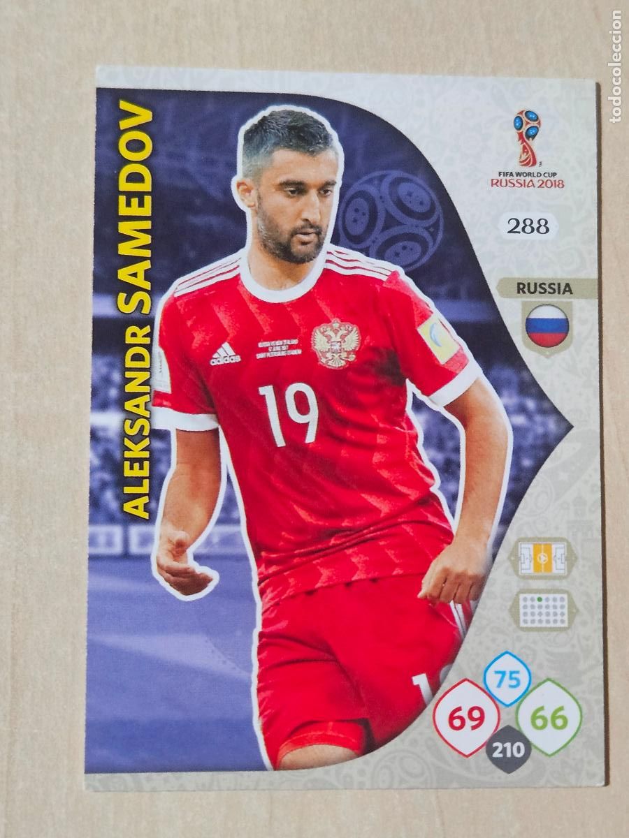 Cromos de F&uacute;tbol: N&ordm; 288 SAMEDOV - ADRENALYN 2018 MUNDIAL RUSIA - CROMO FICHA - RUSIA