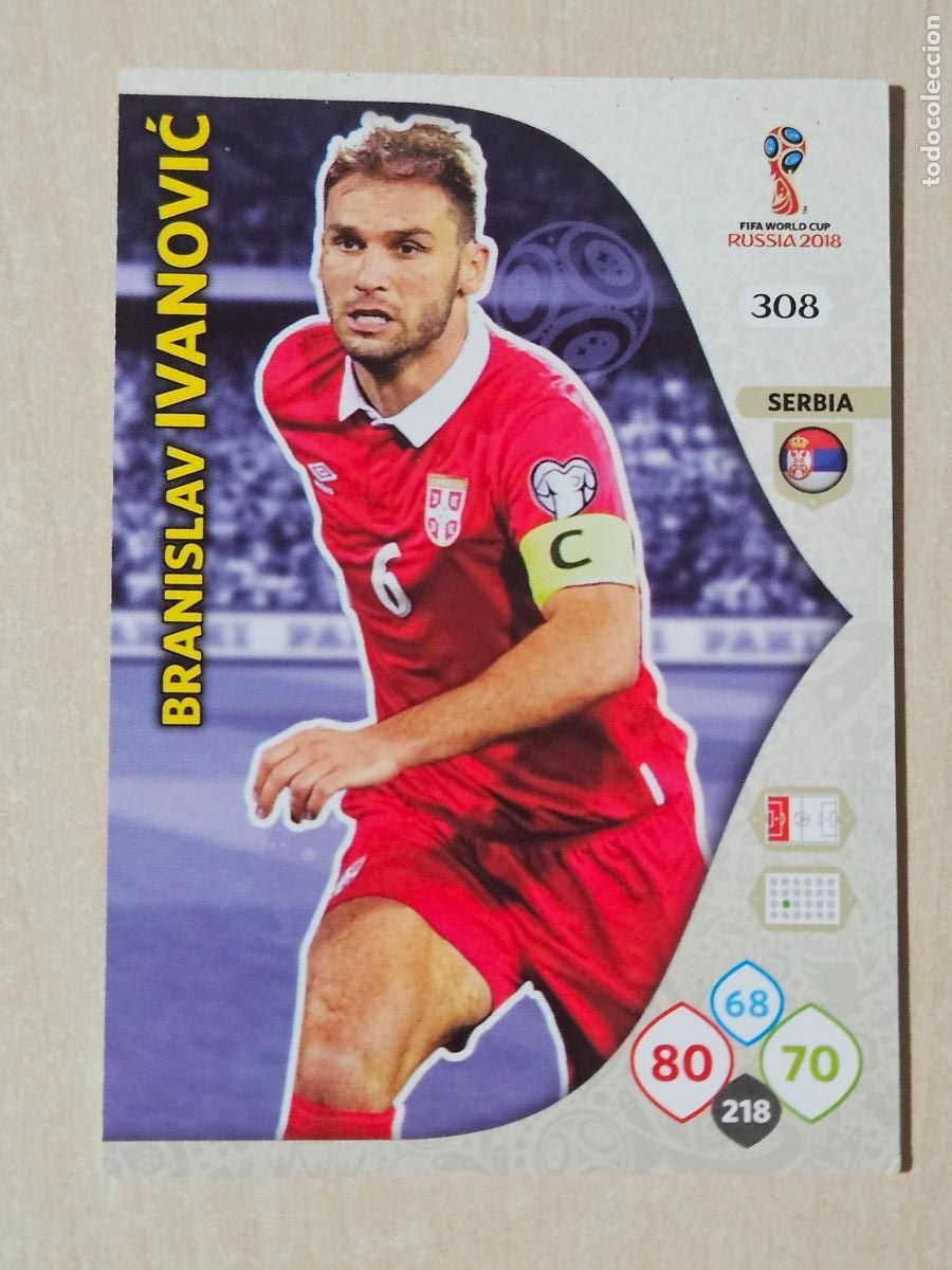 Cromos de F&uacute;tbol: N&ordm; 308 IVANOVIC - ADRENALYN 2018 MUNDIAL RUSIA - CROMO FICHA - SERBIA