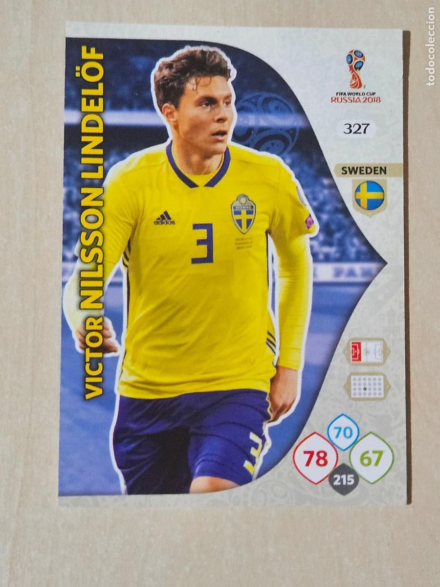 Cromos de F&uacute;tbol: N&ordm; 327 NILSSON LINDELOF - ADRENALYN 2018 MUNDIAL RUSIA - CROMO FICHA - SUECIA