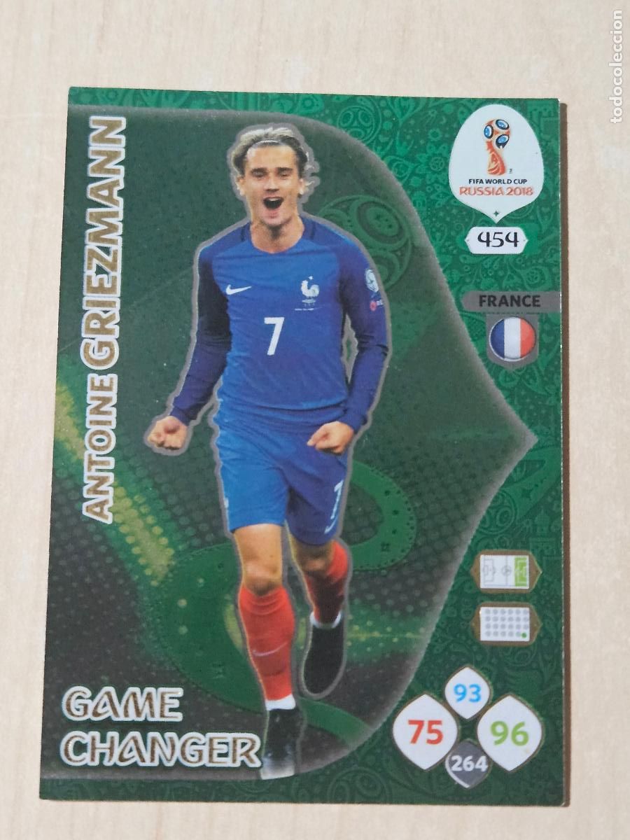 Cromos de F&uacute;tbol: N&ordm; 454 GRIEZMANN - GAME CHANGER - ADRENALYN XL MUNDIAL 2018 RUSIA - FICHA