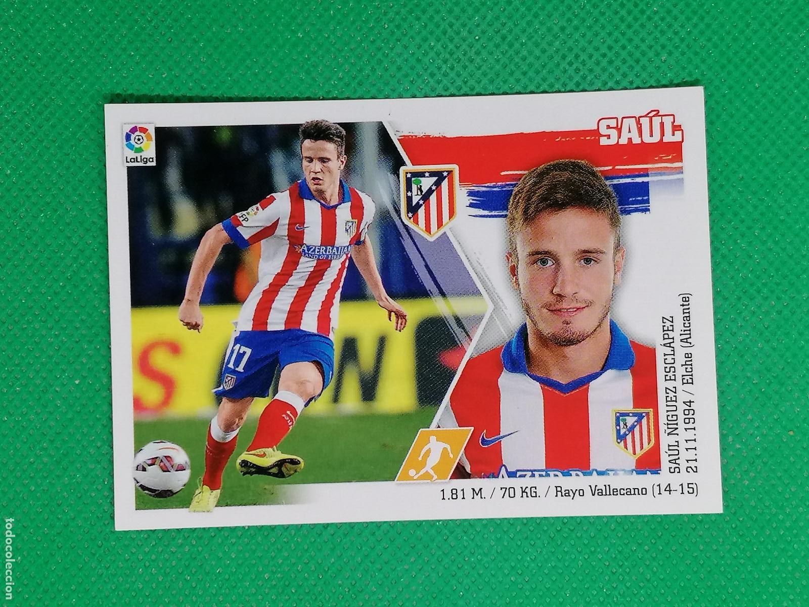 Cromos de F&uacute;tbol: 14 SAUL ATLETICO DE MADRID ⚽ PANINI LIGA ESTE 15 16 2015 2016 ⚽