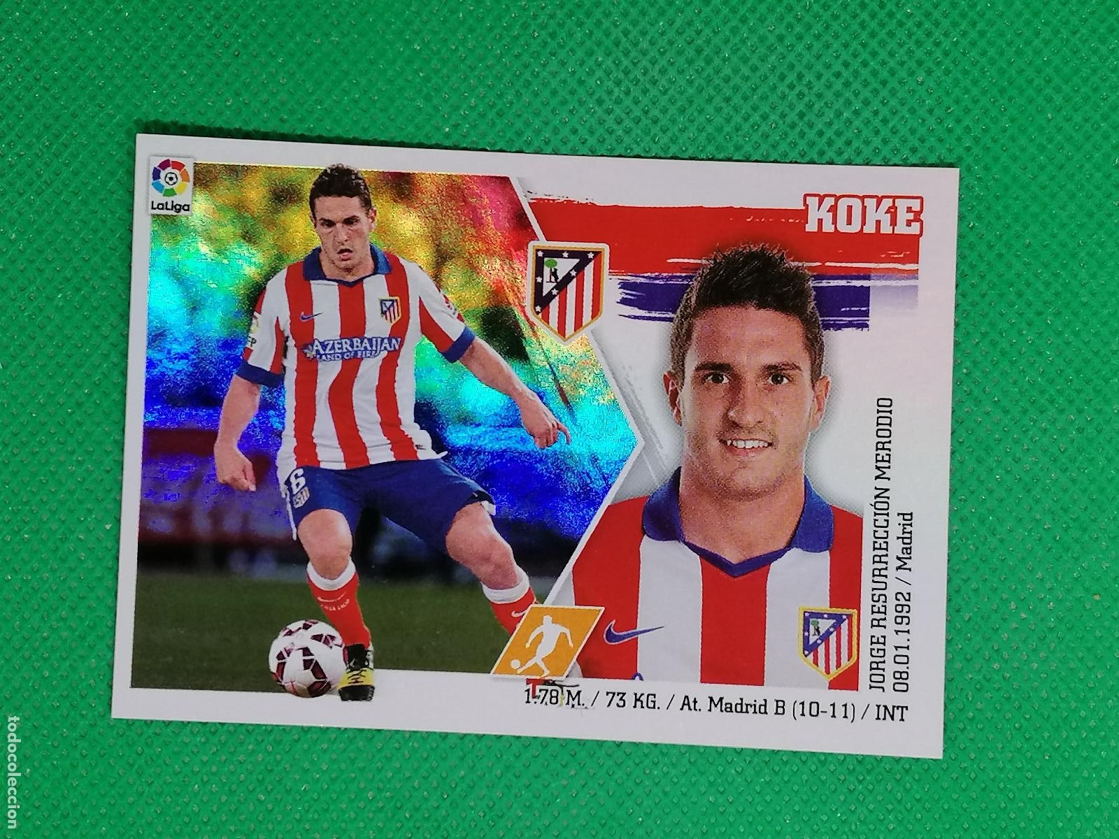 Cromos de F&uacute;tbol: 16 KOKE ATLETICO DE MADRID ⚽ PANINI LIGA ESTE 15 16 2015 2016 ⚽