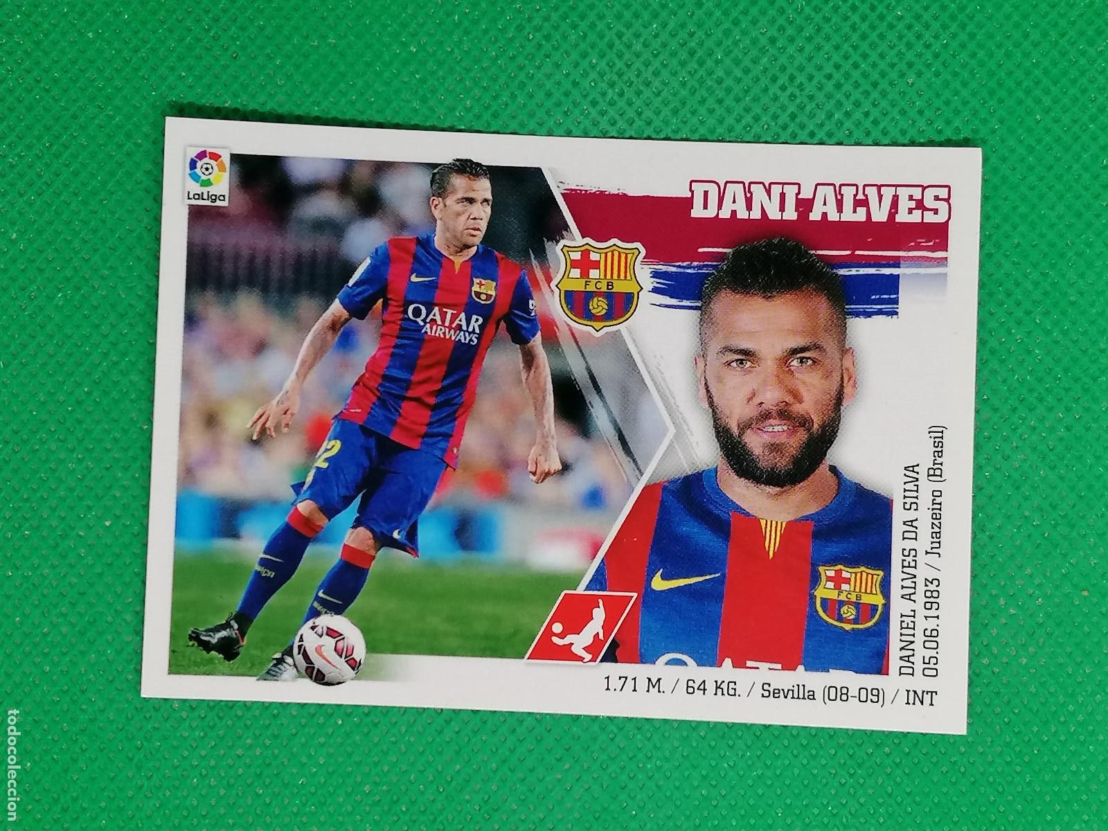 Cromos de F&uacute;tbol: 5 DANI ALVES BARCELONA ⚽ PANINI LIGA ESTE 15 16 2015 2016 ⚽