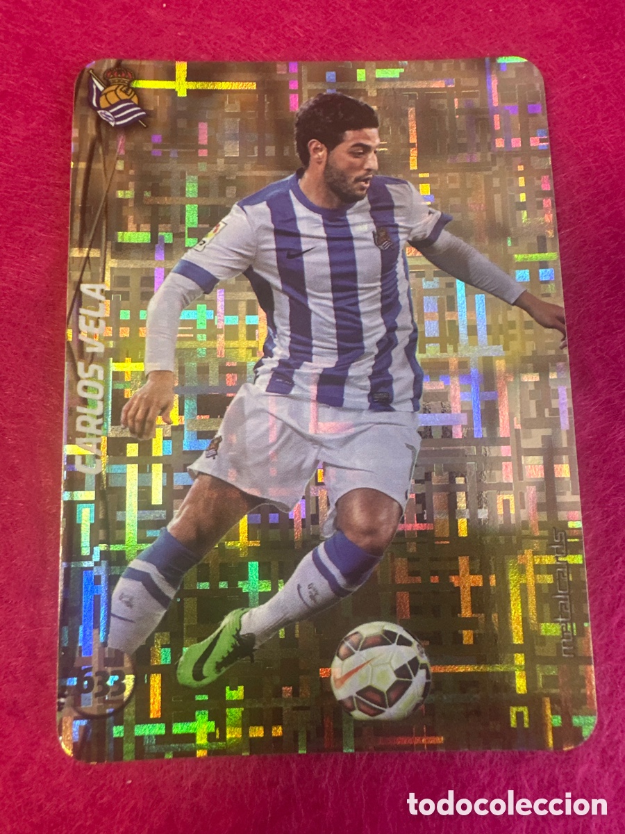 Cromos de F&uacute;tbol: 633 CARLOS VELA (R.SOCIEDAD) TOP VERSI&Oacute;N TETRIS MUNDICROMO 2015 14 15 METALCARD