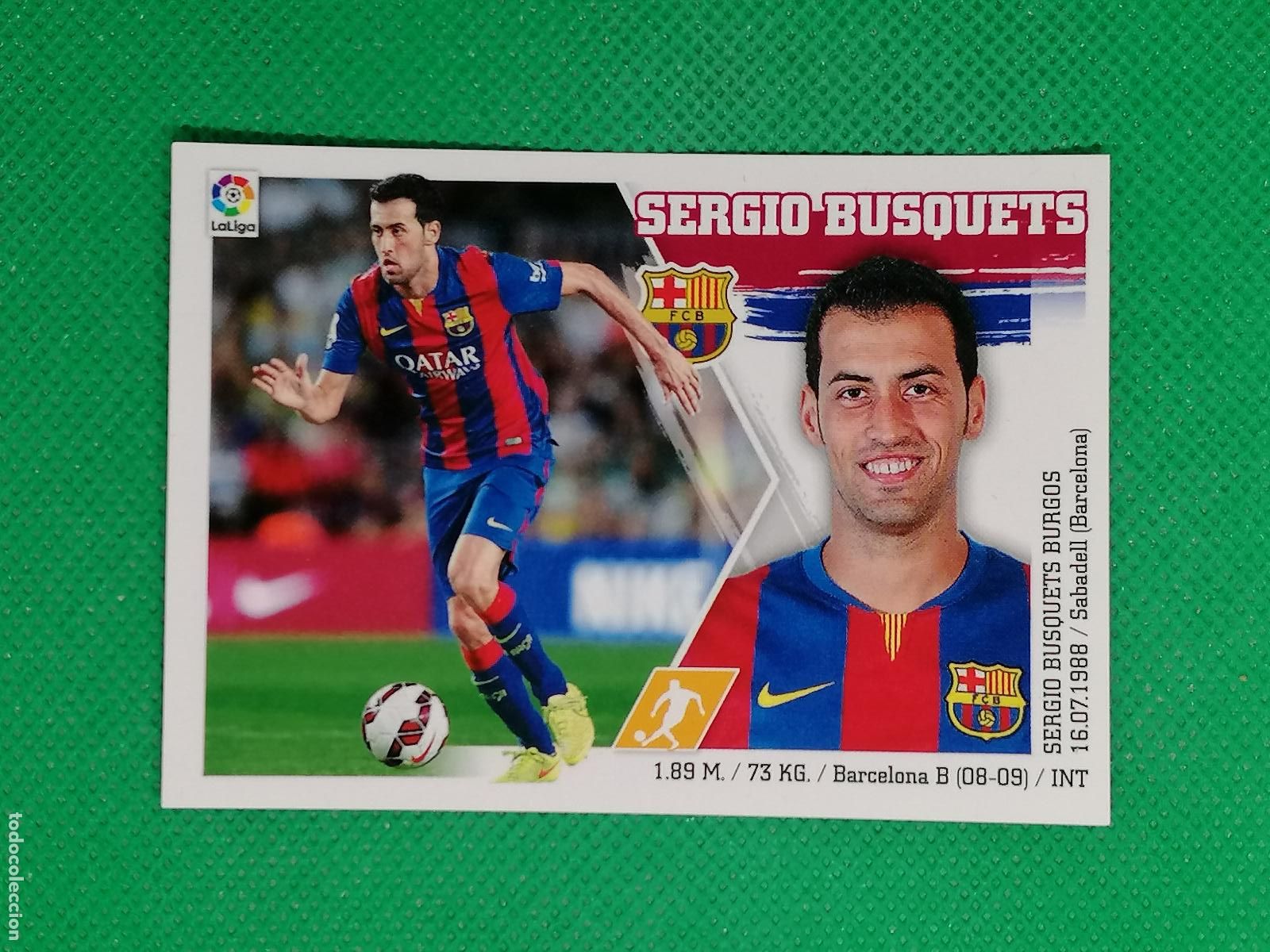 Cromos de F&uacute;tbol: 12 SERGIO BUSQUETS BARCELONA ⚽ PANINI LIGA ESTE 15 16 2015 2016 ⚽