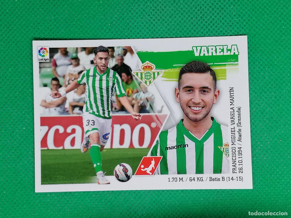 Cromos de F&uacute;tbol: 10 VARELA BETIS ⚽ PANINI LIGA ESTE 15 16 2015 2016 ⚽