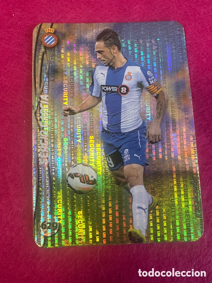 Cromos de Futebol: 629 SERGIO GARC&Iacute;A (ESPANYOL) TOP VERSI&Oacute;N SECURITY MUNDICROMO 2015 14 15 METALCARD