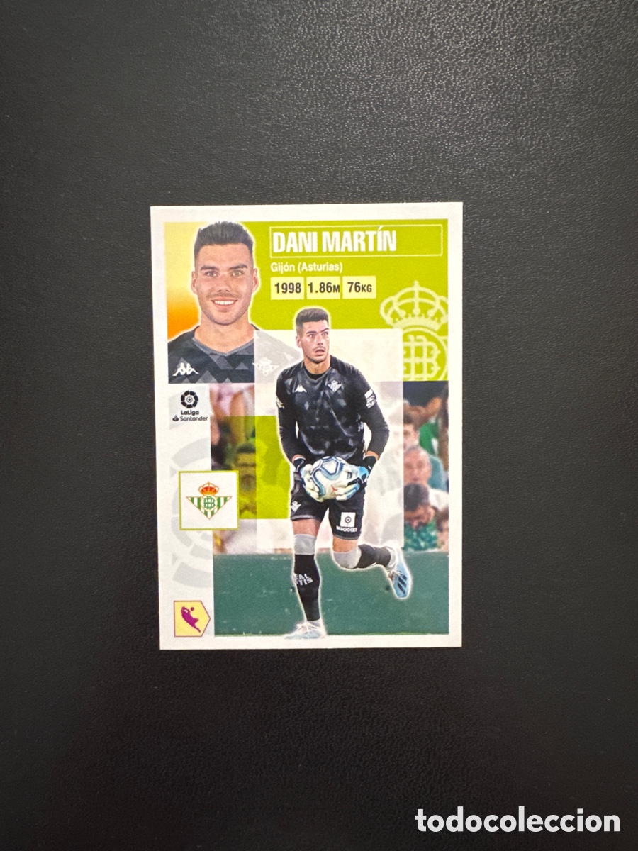 Cromos de Futebol: DANI MART&Iacute;N BETIS N&Uacute;MERO 3 LIGA ESTE 2020 2021