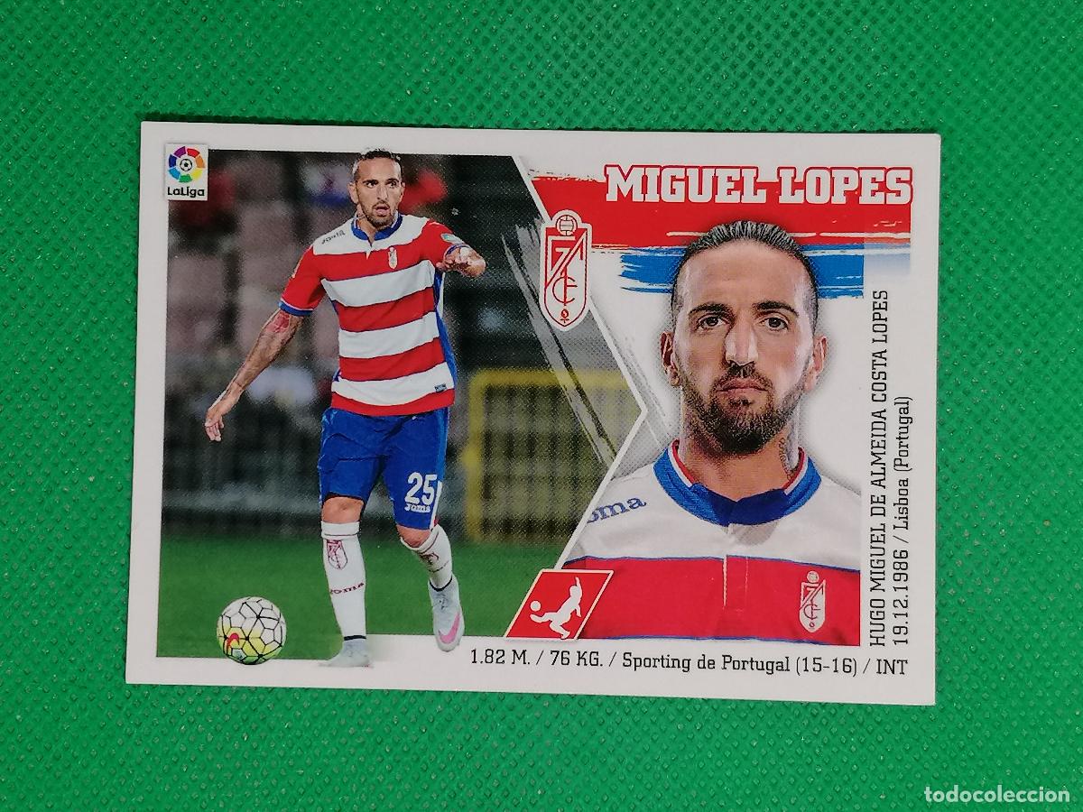 Cartes &agrave; collectionner de Football: 21 MIGUEL LOPES GRANADA ⚽ PANINI LIGA ESTE 15 16 2015 2016 ⚽