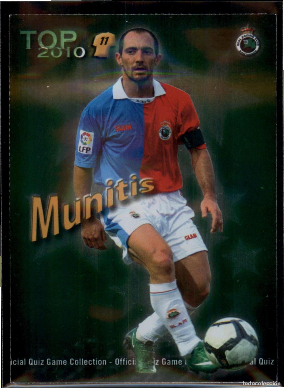 Fu&szlig;ball-Sticker: Munitis Fondo Verde N&ordm; 639 Racing Liga BBVA Las Fichas Quiz 2009 2010 Mundicromo 09 10