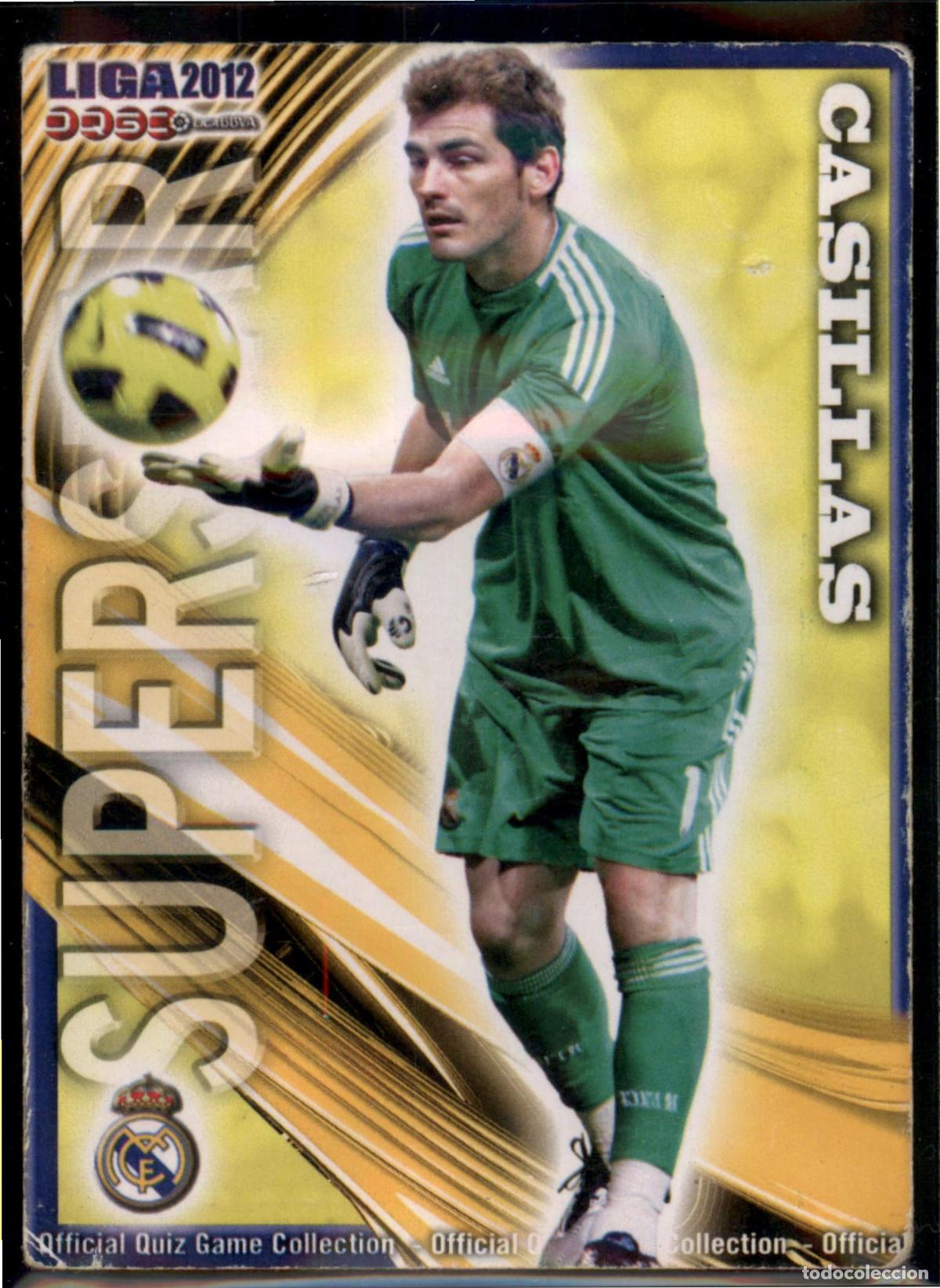Cromos de F&uacute;tbol: Casillas Superstar N&ordm; 50 Real Madrid Liga BBVA Las Fichas Quiz 2011 2012 Mundicromo 11 12