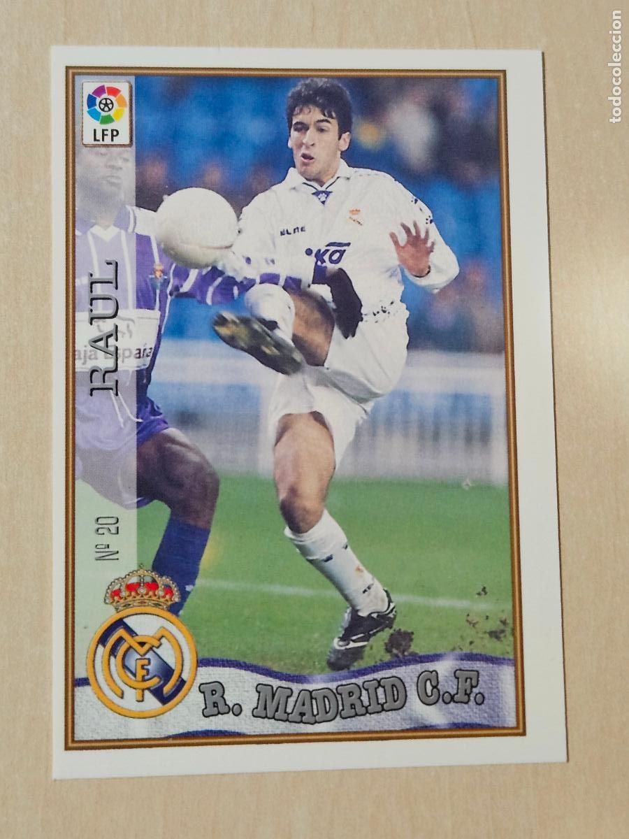 Football Stickers: N&ordm; 20 RAUL - MUNDICROMO - FICHAS DE LA LIGA 97 98 - REAL MADRID