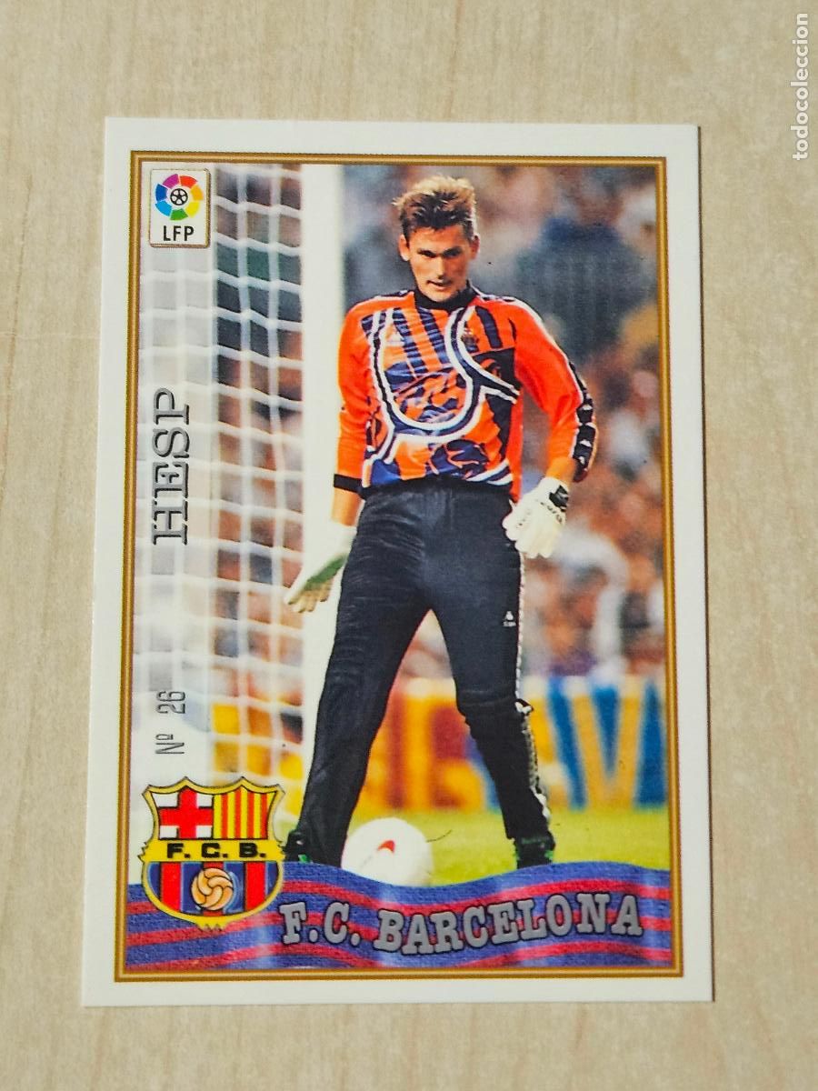 Football Stickers: N&ordm; 26 HESP - MUNDICROMO - FICHAS DE LA LIGA 97 98 - BARCELONA