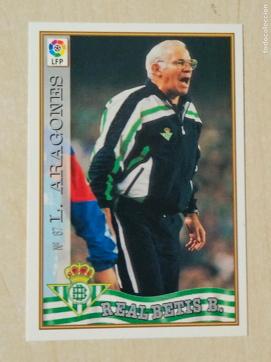 Cromos de F&uacute;tbol: N&ordm; 67 LUIS ARAGONES - MUNDICROMO - FICHAS DE LA LIGA 97 98 - REAL BETIS