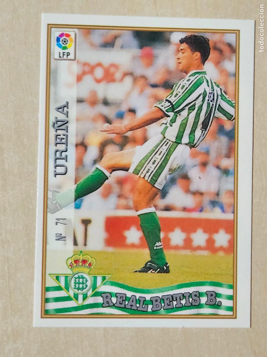 Cartes &agrave; collectionner de Football: N&ordm; 71 URE&Ntilde;A - MUNDICROMO - FICHAS DE LA LIGA 97 98 - REAL BETIS