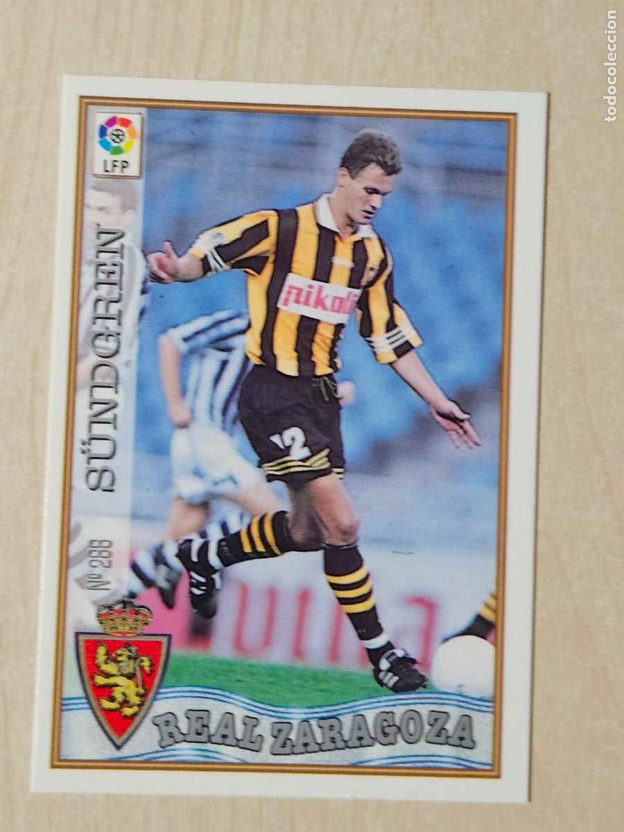 Cartes &agrave; collectionner de Football: N&ordm; 288 SUNDREN - MUNDICROMO - FICHAS DE LA LIGA 97 98 - REAL ZARAGOZA