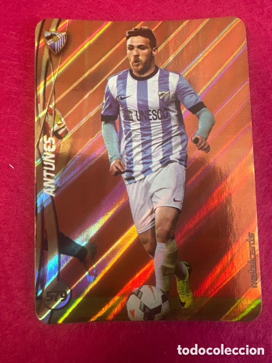 Cromos de Futebol: 579 ANTUNES(M&Aacute;LAGA) TOP VERSI&Oacute;N DIAGONALES MUNDICROMO 2015 14 15 METALCARD