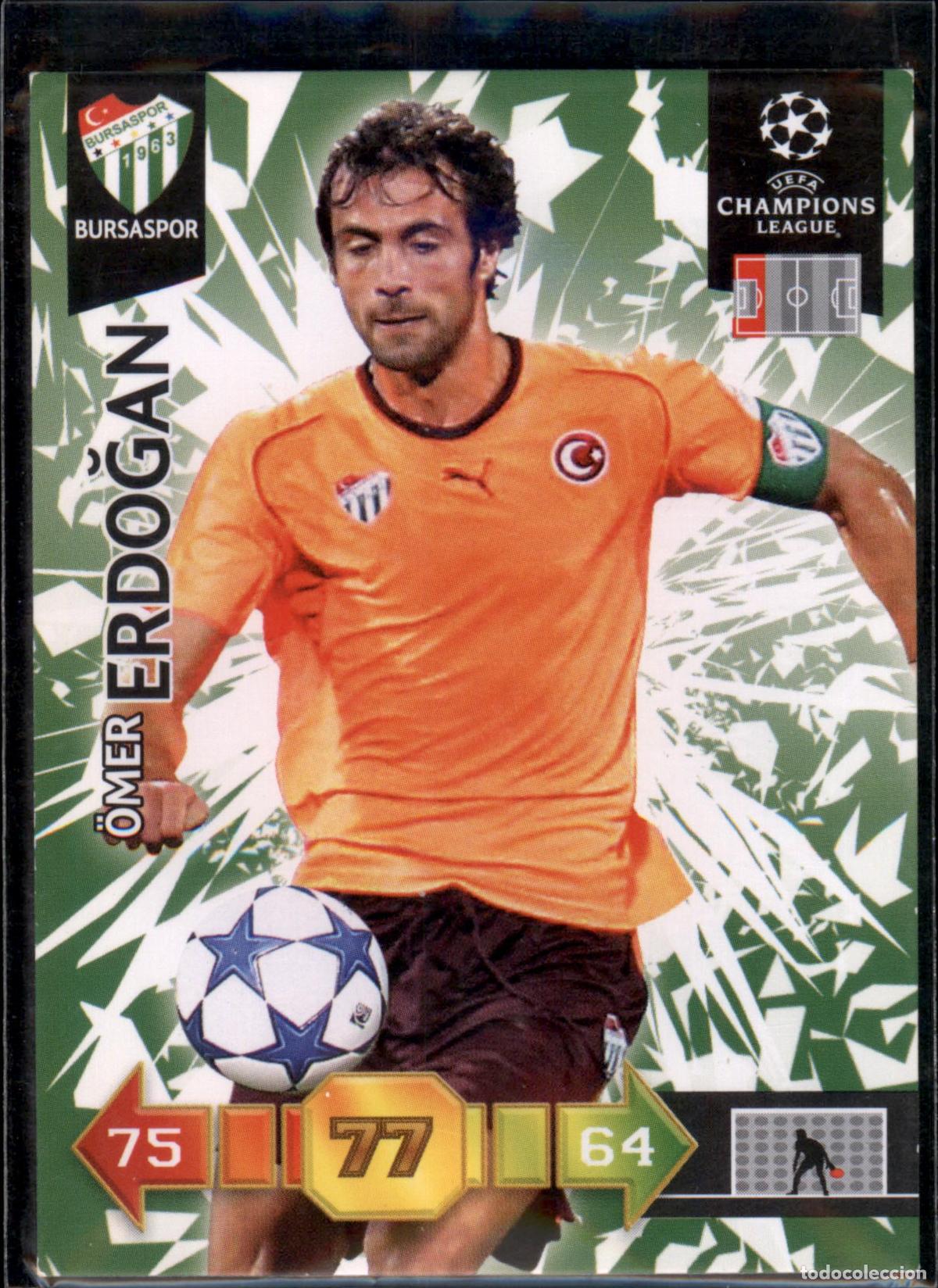 Cromos de Futebol: Erdogan N&ordm; 75 Bursapor UEFA Champions League Adrenalyn XL 2010 2011 Panini 10 11