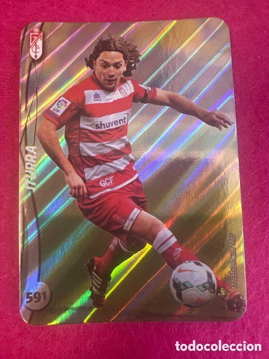 Cromos de Futebol: 591 ITURRA (GRANADA) TOP VERSI&Oacute;N DIAGONALES MUNDICROMO 2015 14 15 METALCARD