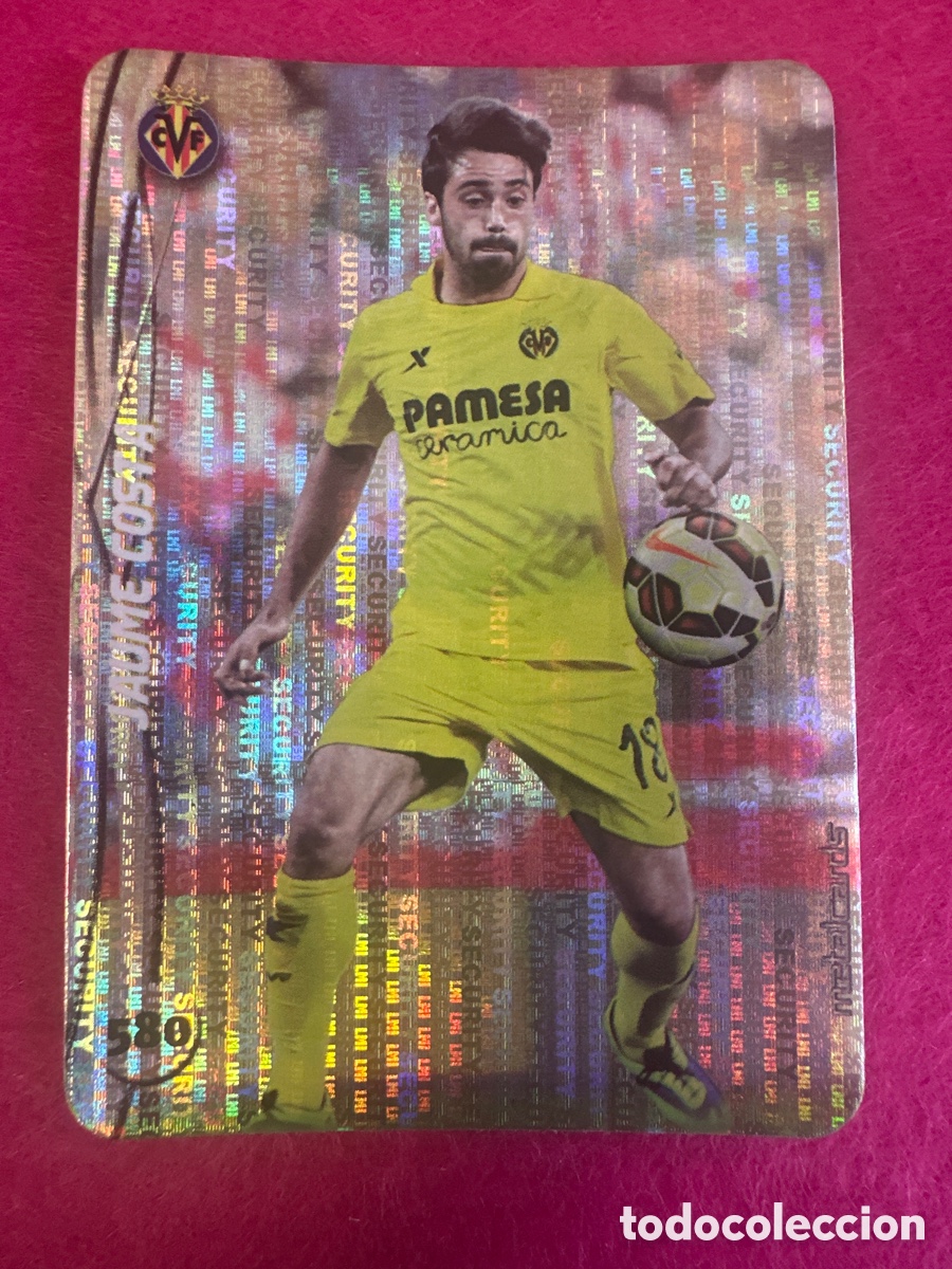 Football Stickers: 580 JAIME COSTA (VILLARREAL) TOP VERSI&Oacute;N SECURITY MUNDICROMO 2015 14 15 METALCARD