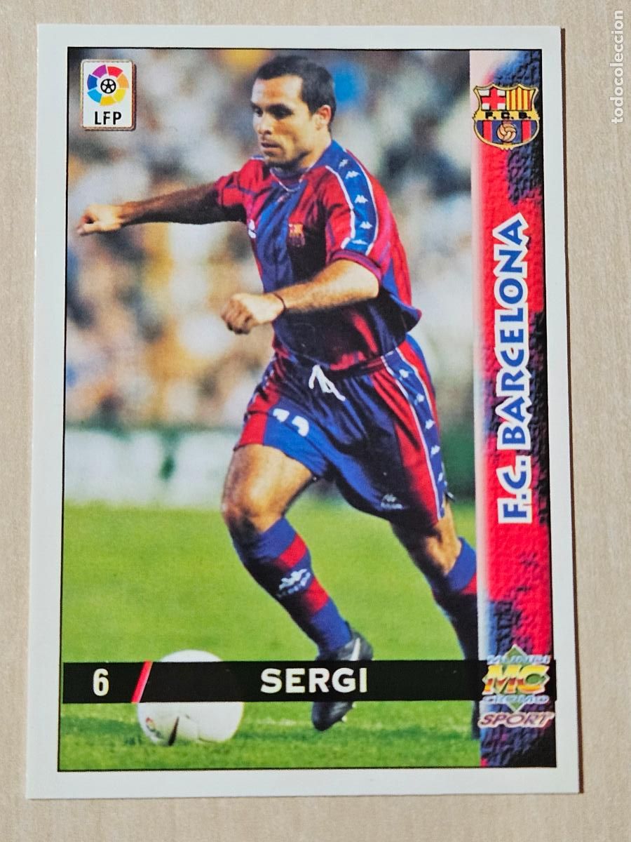 Cromos de F&uacute;tbol: N&ordm; 6 SERGI - MUNDICROMO - FICHAS DE LA LIGA 98 99 - BARCELONA