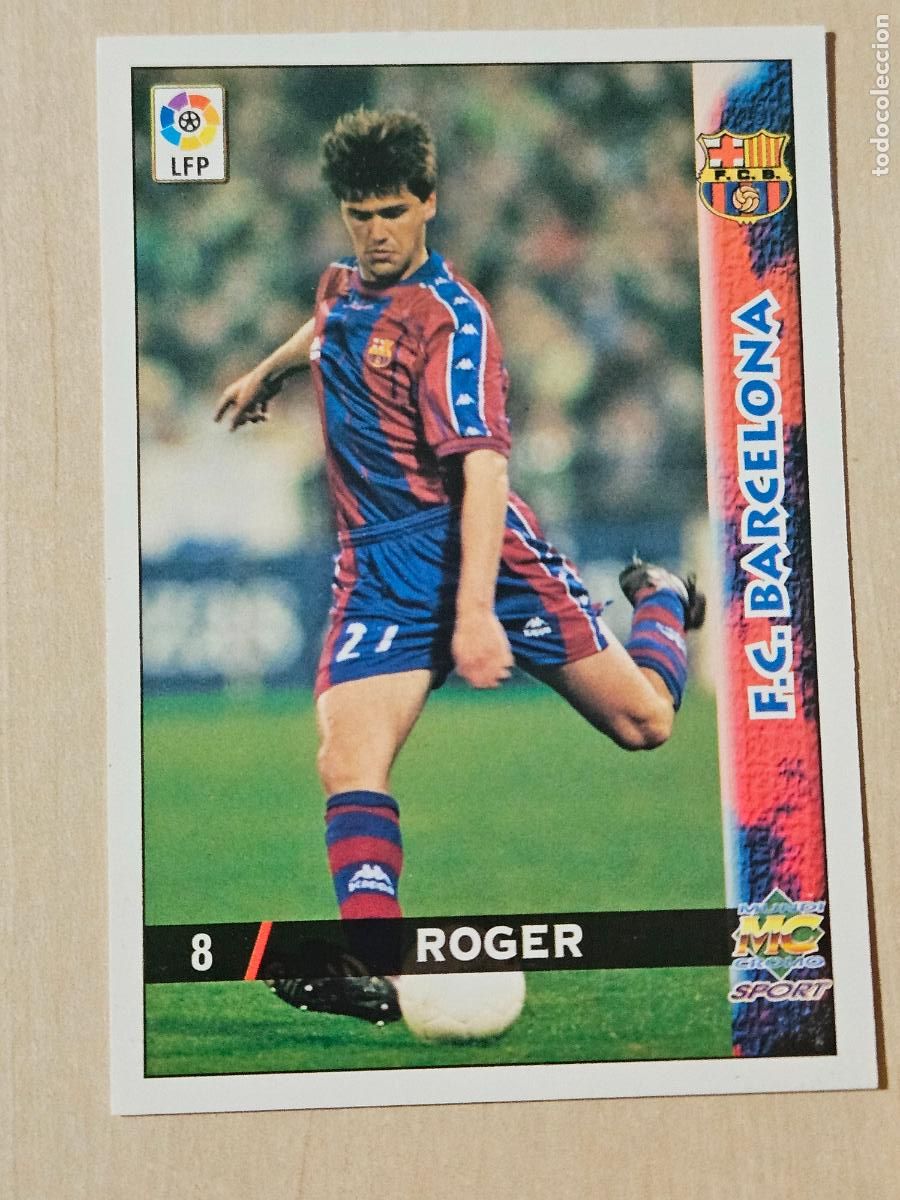 Cromos de F&uacute;tbol: N&ordm; 8 ROGER - MUNDICROMO - FICHAS DE LA LIGA 98 99 - BARCELONA