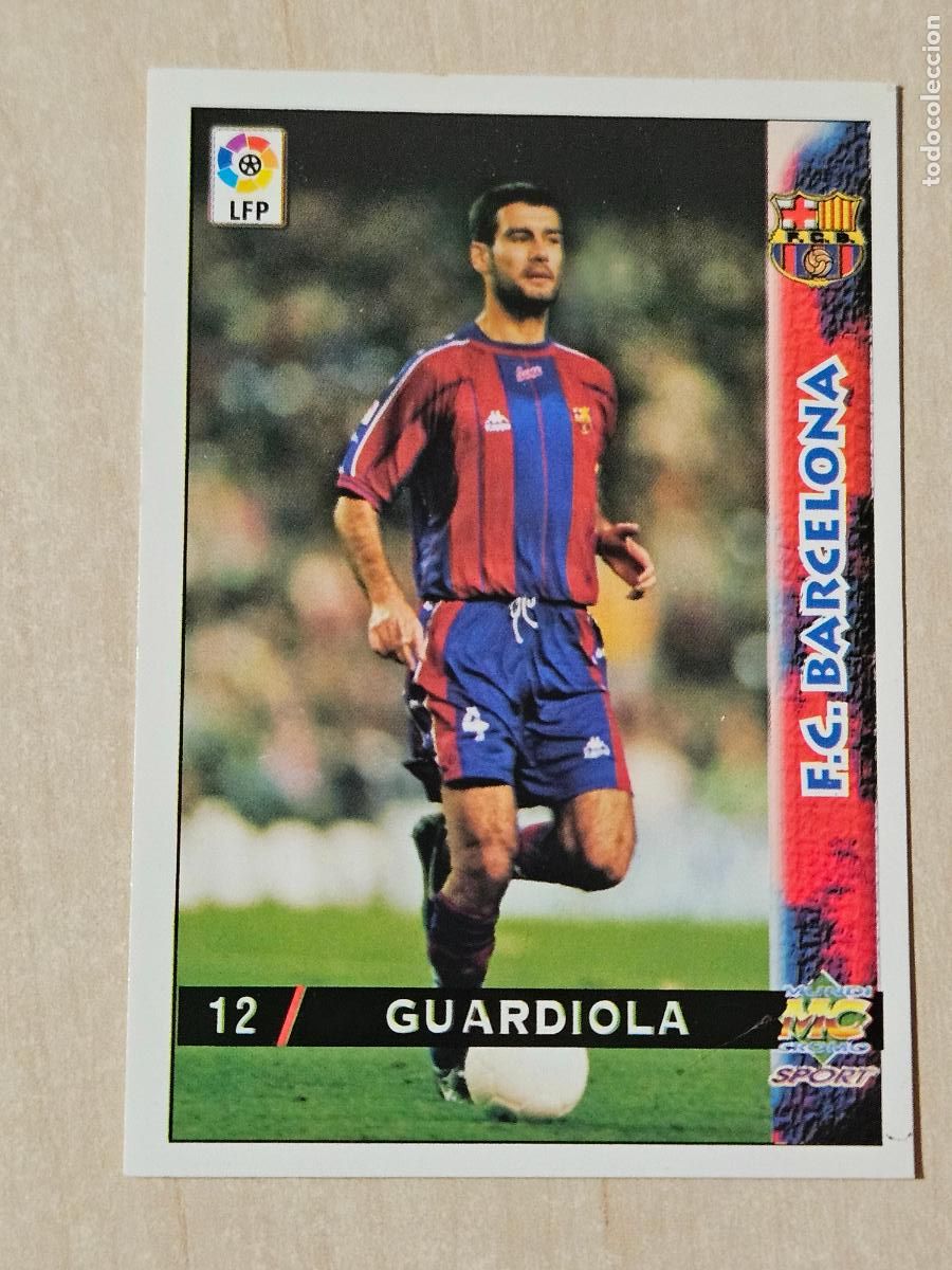 Cromos de F&uacute;tbol: N&ordm; 12 GUARDIOLA - MUNDICROMO - FICHAS DE LA LIGA 98 99 - BARCELONA