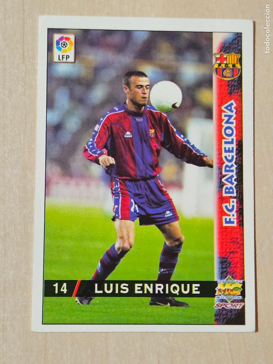 Cromos de F&uacute;tbol: N&ordm; 14 LUIS ENRIQUE - MUNDICROMO - FICHAS DE LA LIGA 98 99 - BARCELONA