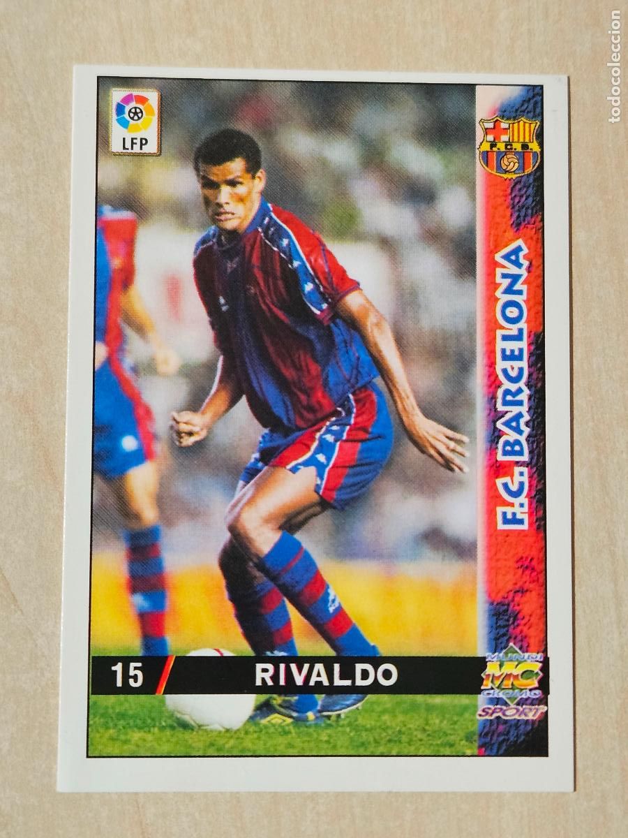 Cromos de F&uacute;tbol: N&ordm; 15 RIVALDO - MUNDICROMO - FICHAS DE LA LIGA 98 99 - BARCELONA