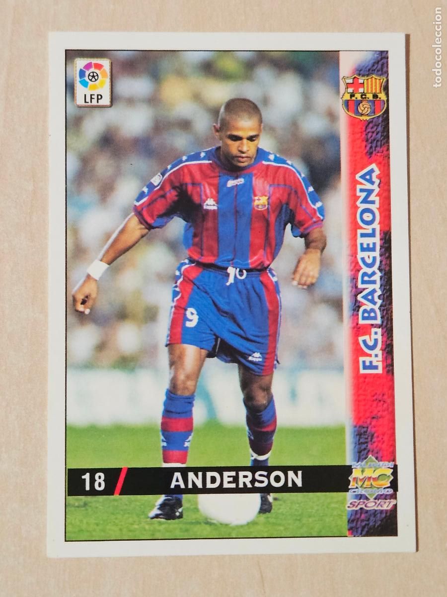 Cromos de F&uacute;tbol: N&ordm; 18 ANDERSSON - MUNDICROMO - FICHAS DE LA LIGA 98 99 - BARCELONA