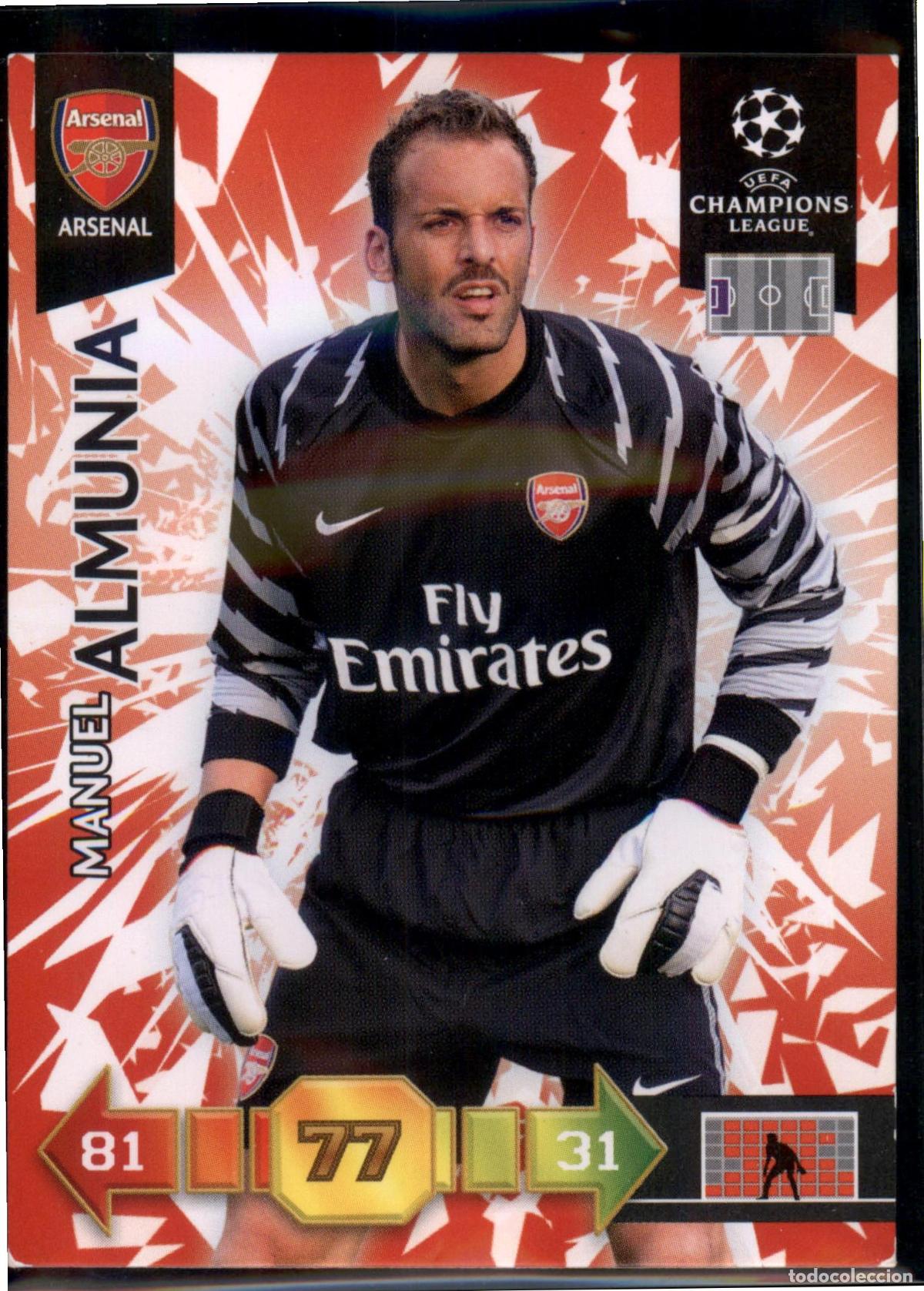 Cromos de F&uacute;tbol: Almunia N&ordm; 1 Arsenal FC UEFA Champions League Adrenalyn XL 2010 2011 Panini 10 11