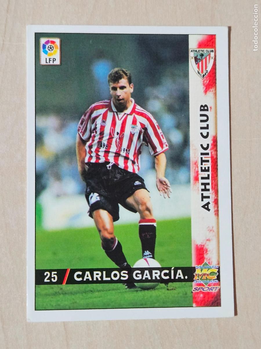 Cromos de F&uacute;tbol: N&ordm; 25 CARLOS GARCIA - MUNDICROMO - FICHAS DE LA LIGA 98 99 - ATHLETIC DE BILBAO