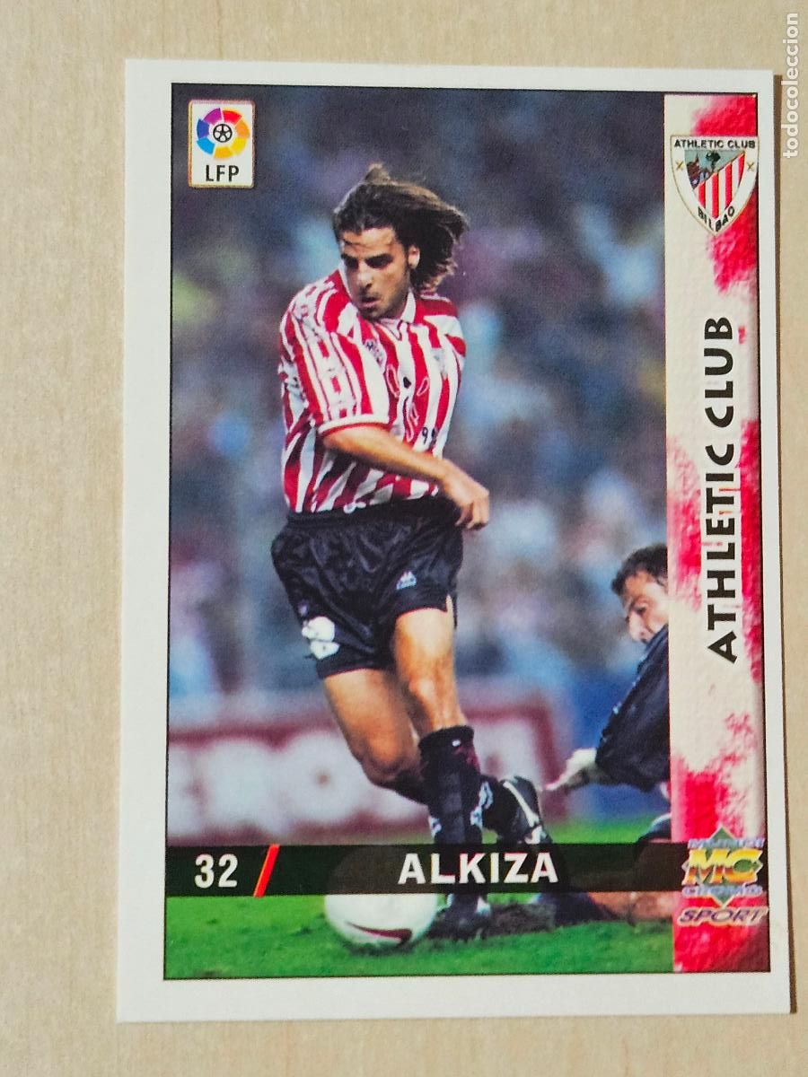 Cromos de F&uacute;tbol: N&ordm; 32 ALKIZA - MUNDICROMO - FICHAS DE LA LIGA 98 99 - ATHLETIC DE BILBAO
