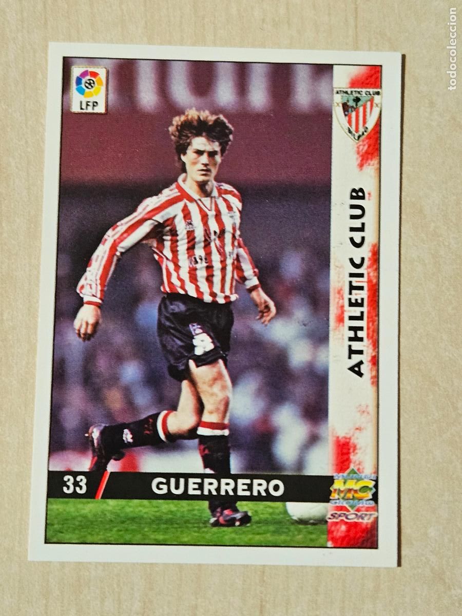 Cromos de F&uacute;tbol: N&ordm; 33 GUERRERO - MUNDICROMO - FICHAS DE LA LIGA 98 99 - ATHLETIC DE BILBAO