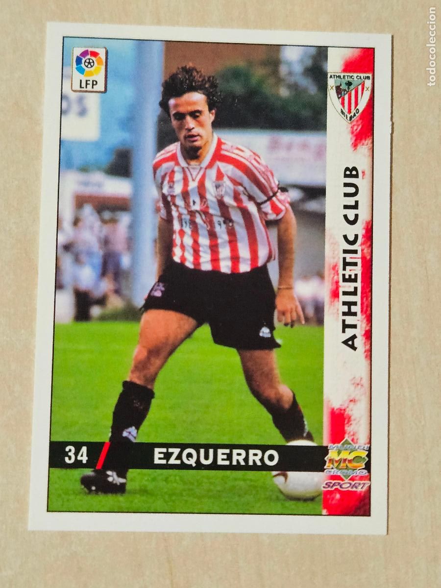 Cromos de F&uacute;tbol: N&ordm; 34 EZQUERRO - MUNDICROMO - FICHAS DE LA LIGA 98 99 - ATHLETIC DE BILBAO