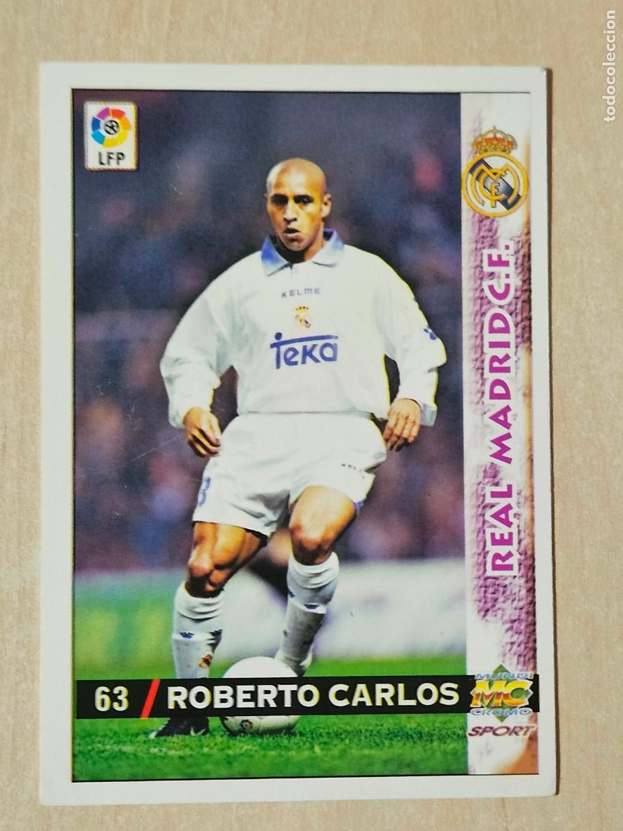 Cromos de Futebol: N&ordm; 63 ROBERTO CARLOS - MUNDICROMO - FICHAS DE LA LIGA 98 99 - REAL MADRID