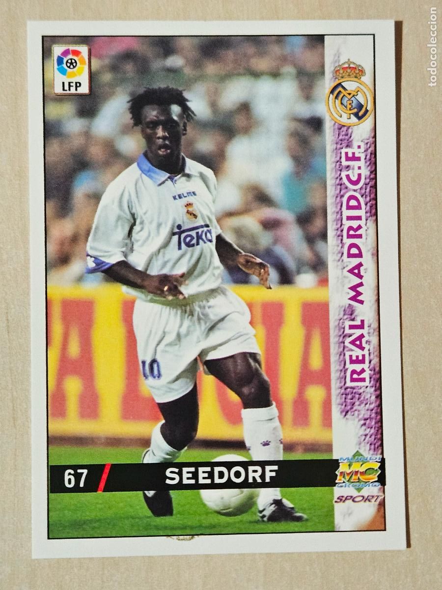 Cartes &agrave; collectionner de Football: N&ordm; 67 SEEDORF - MUNDICROMO - FICHAS DE LA LIGA 98 99 - REAL MADRID