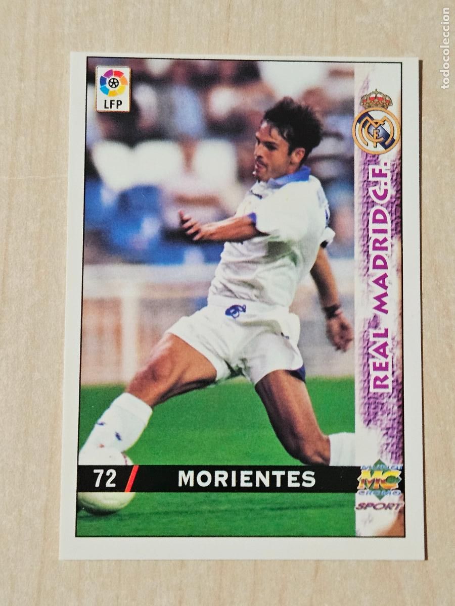 Cromos de F&uacute;tbol: N&ordm; 72 MORIENTES - MUNDICROMO - FICHAS DE LA LIGA 98 99 - REAL MADRID