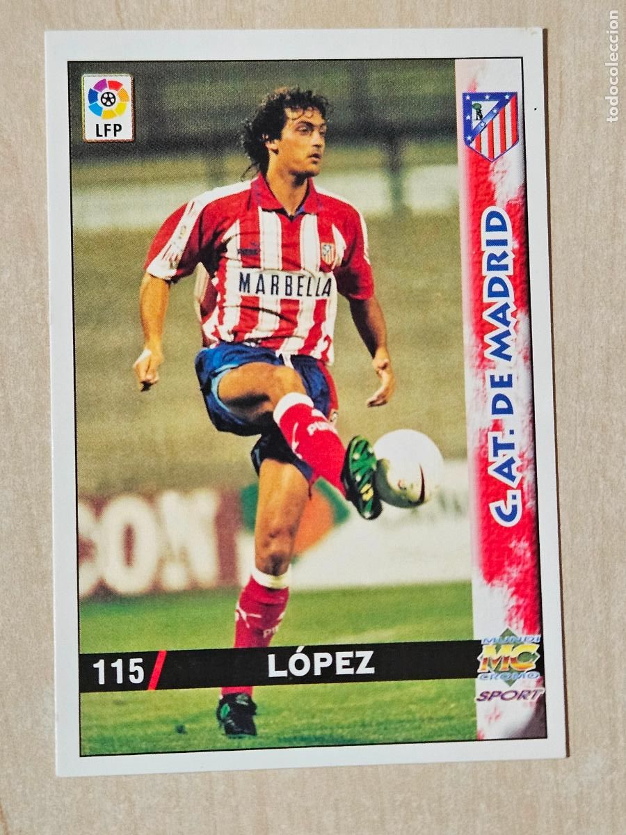 Cromos de F&uacute;tbol: N&ordm; 115 LOPEZ - MUNDICROMO - FICHAS DE LA LIGA 98 99 - ATLETICO DE MADRID